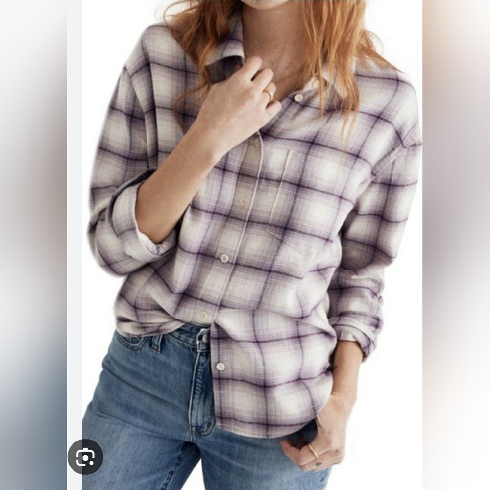 Madewell Purple Flannel Shirt